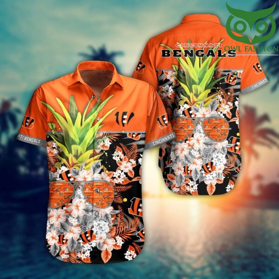 16 NFL Cincinnati Bengals Pineapplesun glasses Hawaiian Shirt