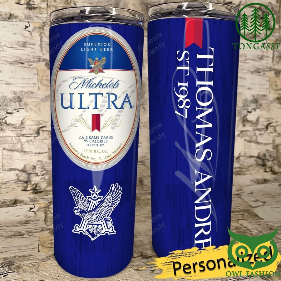 35 Michelob Ultra beer Personalized Skinny Tumbler