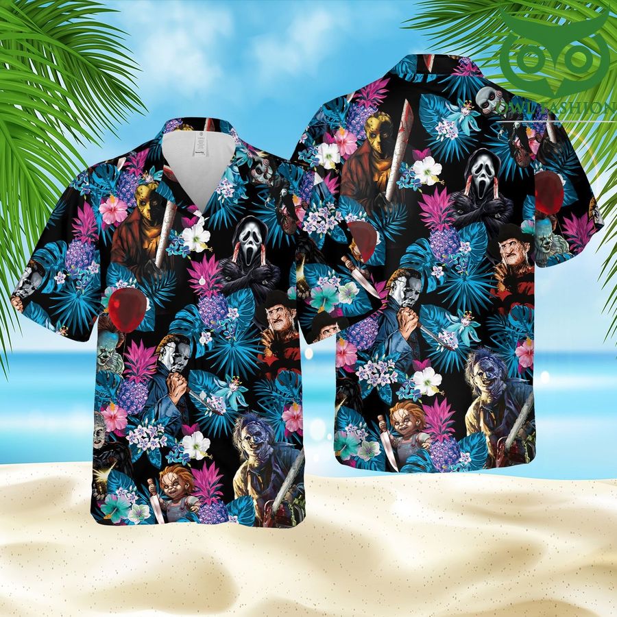 6 Horror Characters Summer 3D Hawaii Shirts Shorts summer
