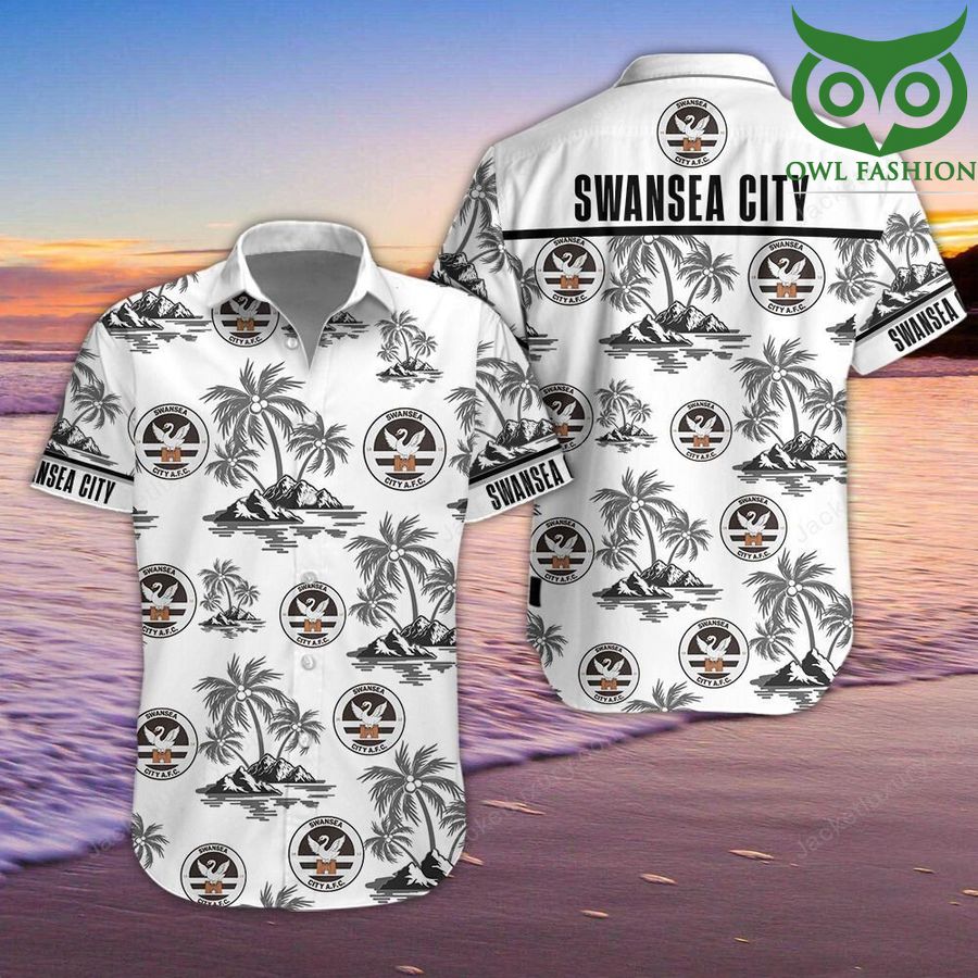 4 EFL Championship Swansea City A.F.C Hawaiian Shirt Summer Shirt