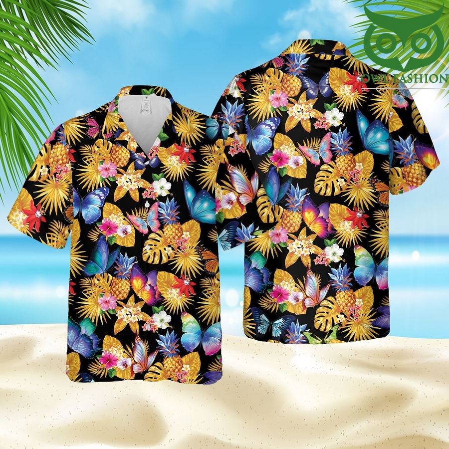 5 Butterfly Lovers Tropical Summer Beach Hawaiian Shirt