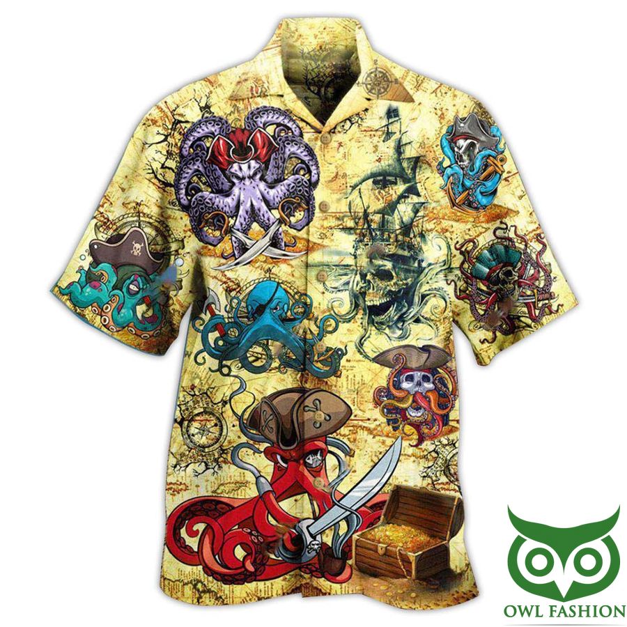 59 Octopus Pirate Funny Edition Hawaiian Shirt