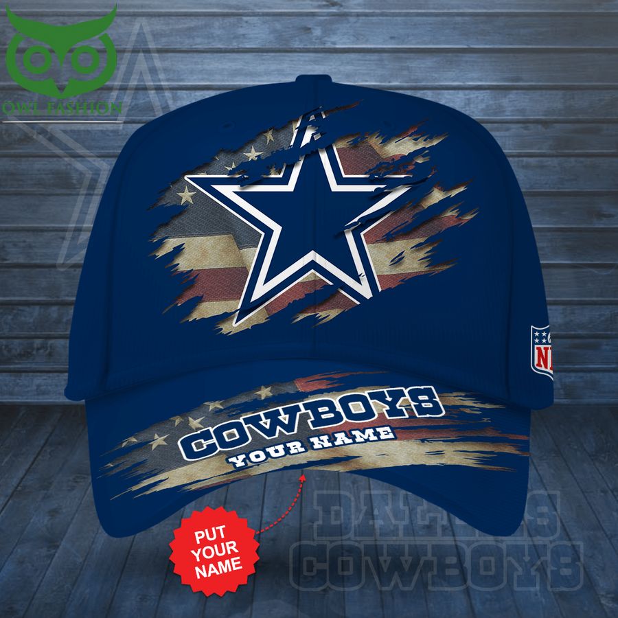 175 Personalized NFL Dallas Cowboys America Flag Cap
