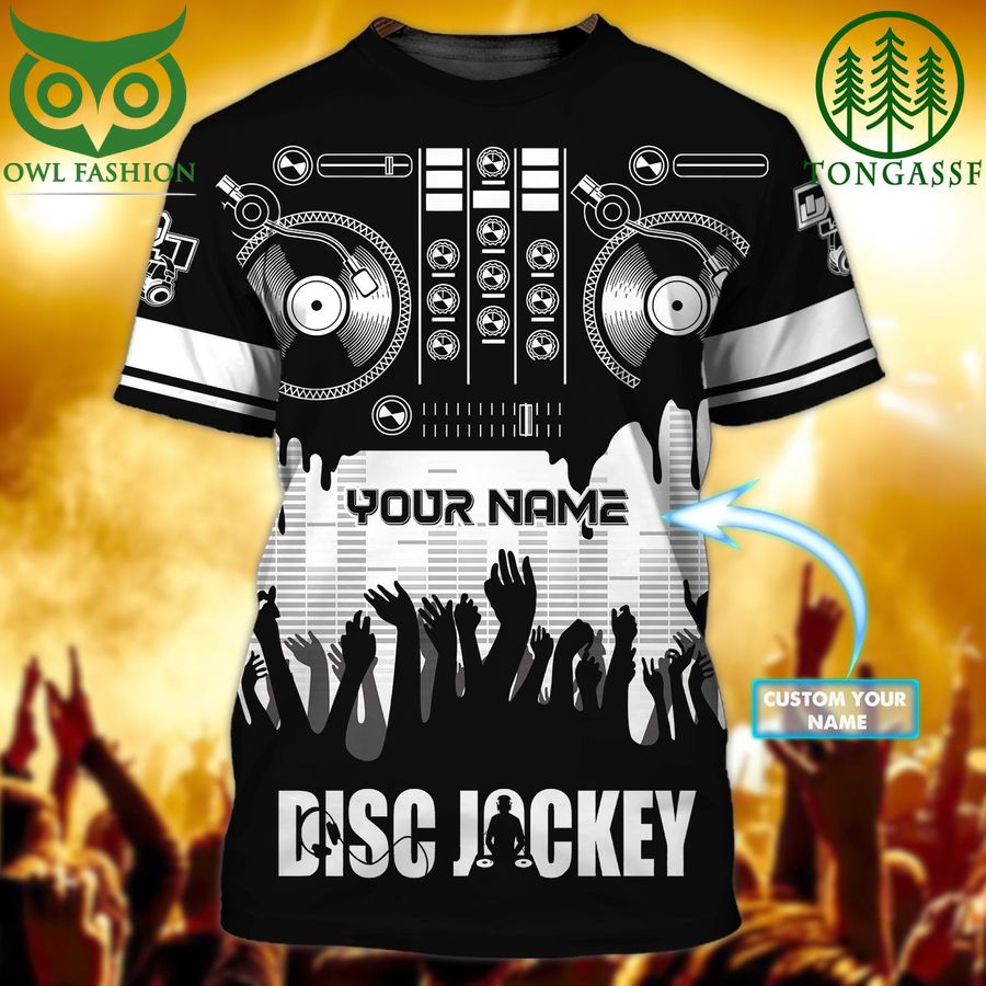 121 DJ Put your hands up Personalized Name 3D Tshirt
