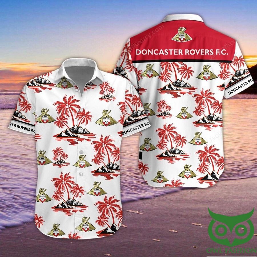 45 Doncaster Rovers Button Up Shirt Hawaiian Shirt