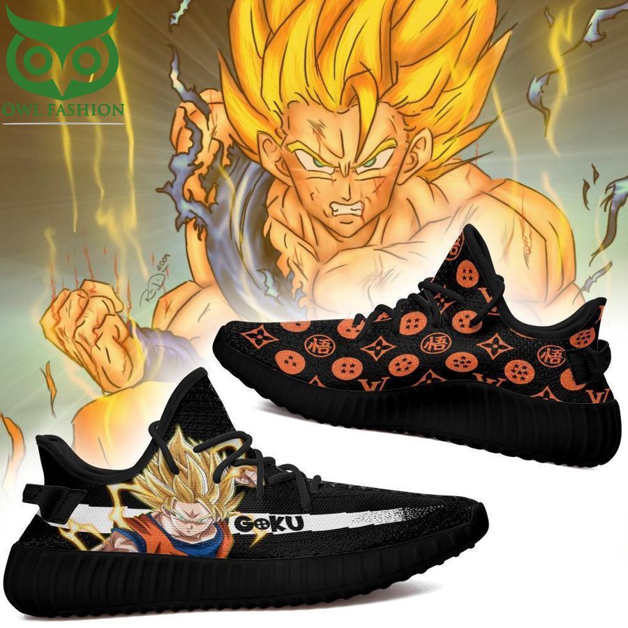 105 Goku Super Saiyan Yeezy Shoes Dragon Ball Z Sneakers Fan Gift Replica