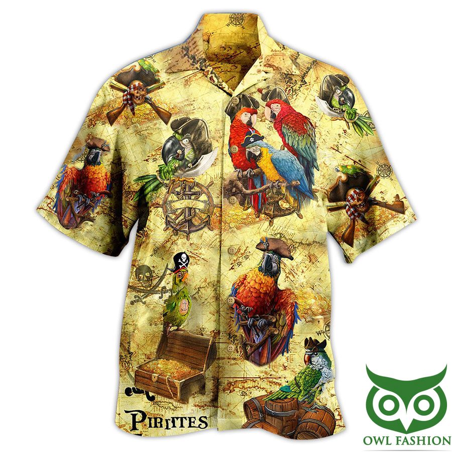32 Parrots Amazing Pirate Parrots Limited Hawaiian Shirt