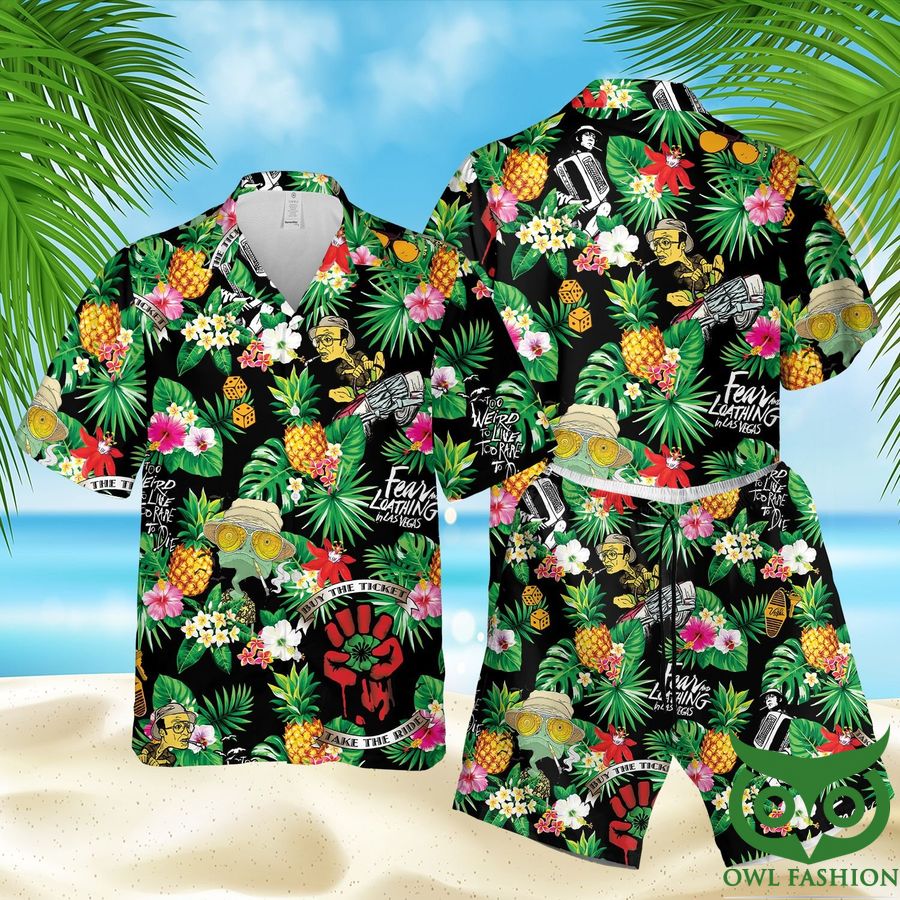 21 Fear and Loathing in Las Vegas Leaf Hawaiian Shirt Shorts