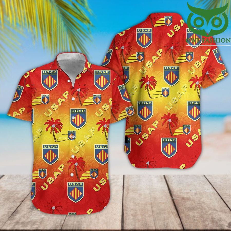 14 USA Perpignan Hawaiian ShirtShort sleeves summer