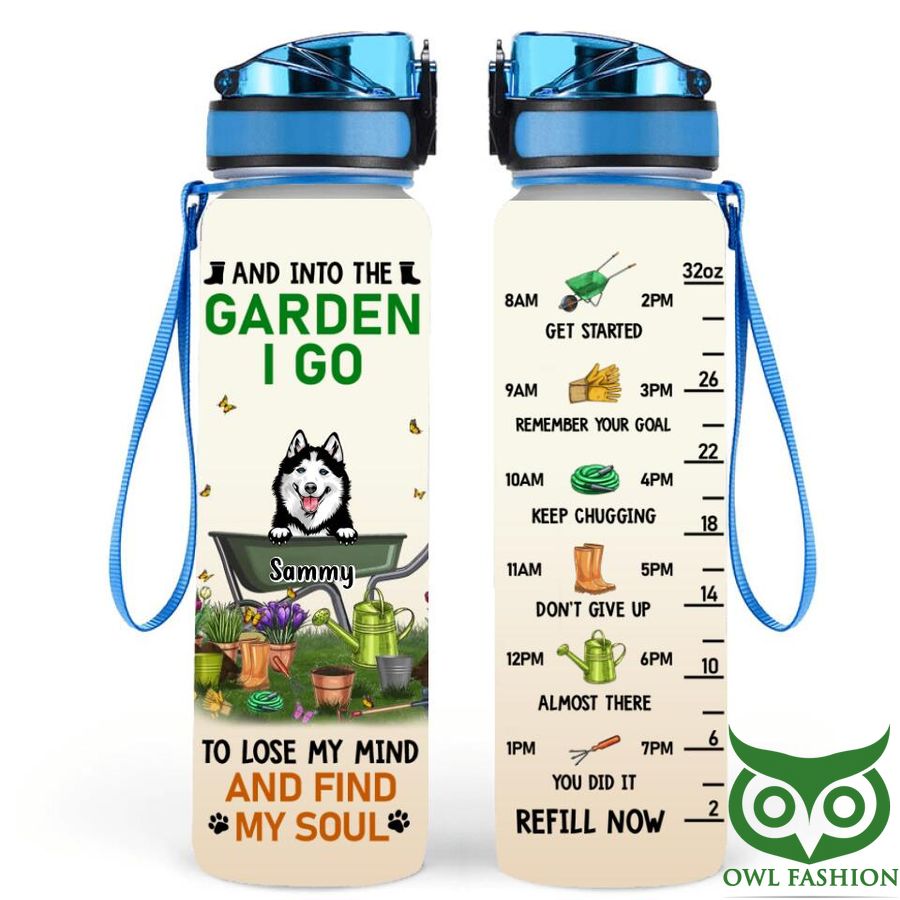 87 Personalized Pets Garden Lose My Mind Find My Soul Water Tracker Bottle
