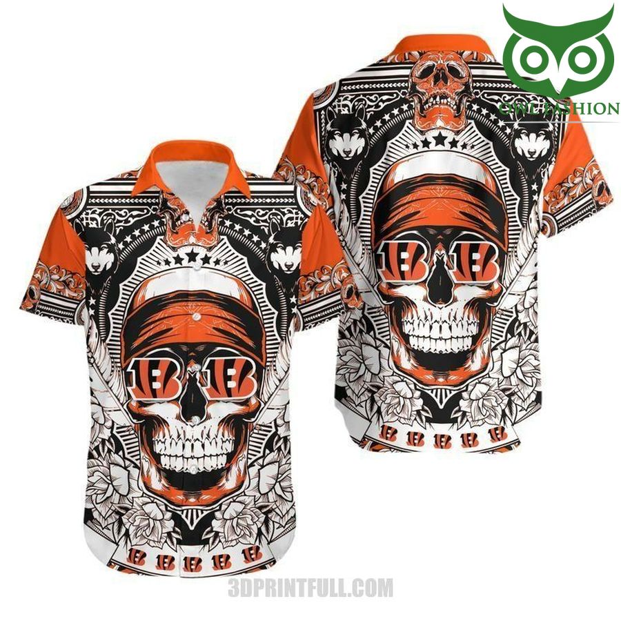 4 Cincinnati Bengals Skull NFL Gift For Fan Hawaii Shirt