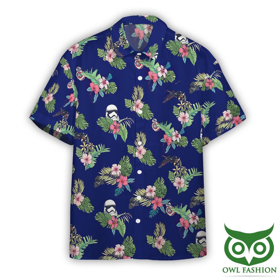 456 3D Star Wars The Floral Vibe Custom Hawaiian Shirt