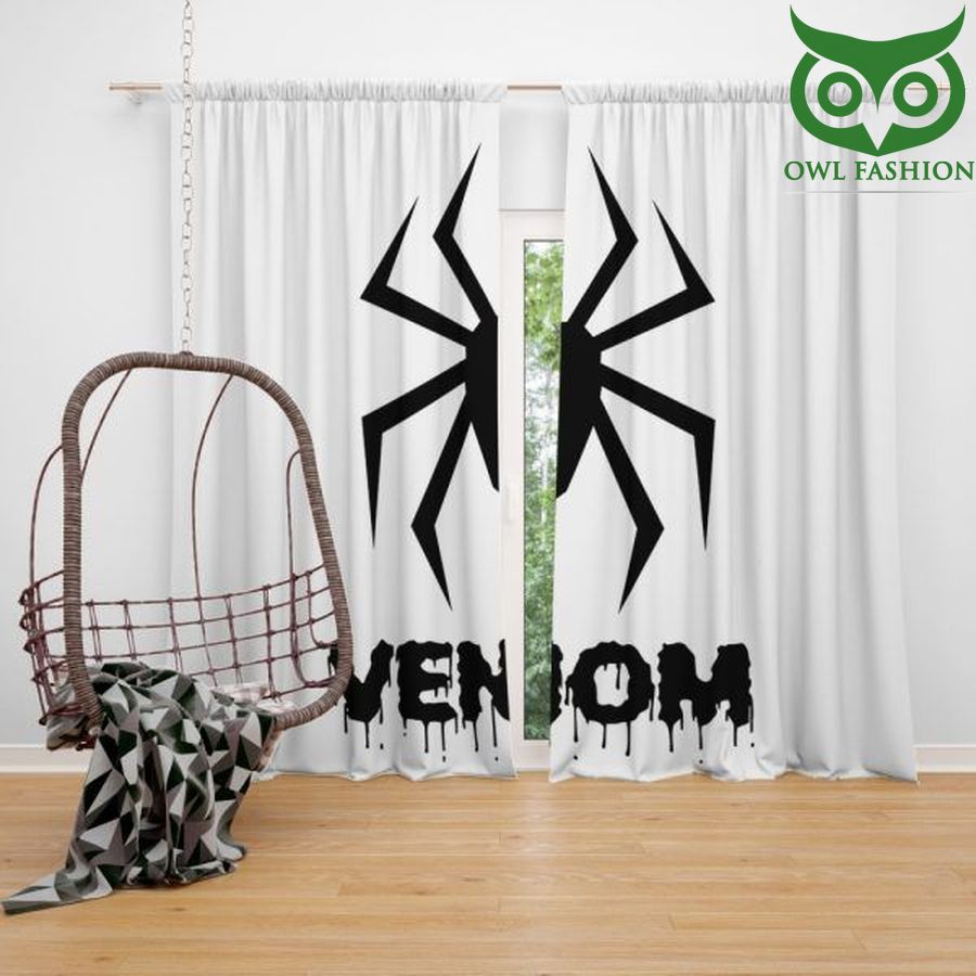 2 Venom Movie Black Symbol waterproof house and room decoration shower window curtains