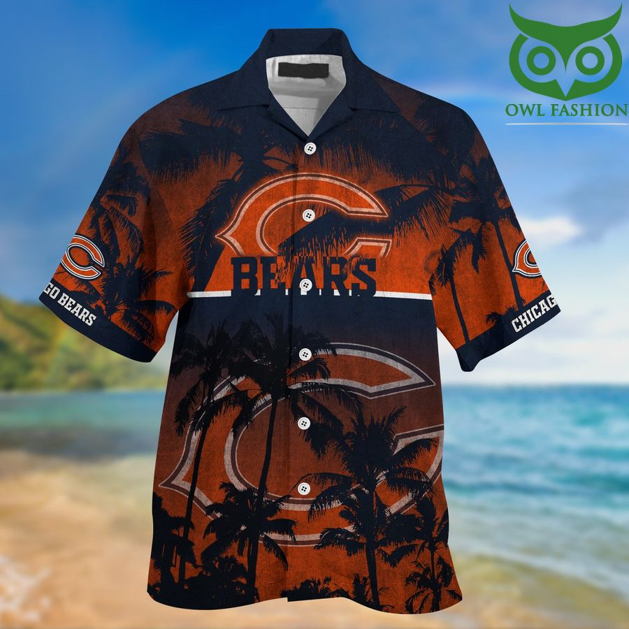 Chicago Bears NFL Logo Short Sleeves Hawaiian Shirt