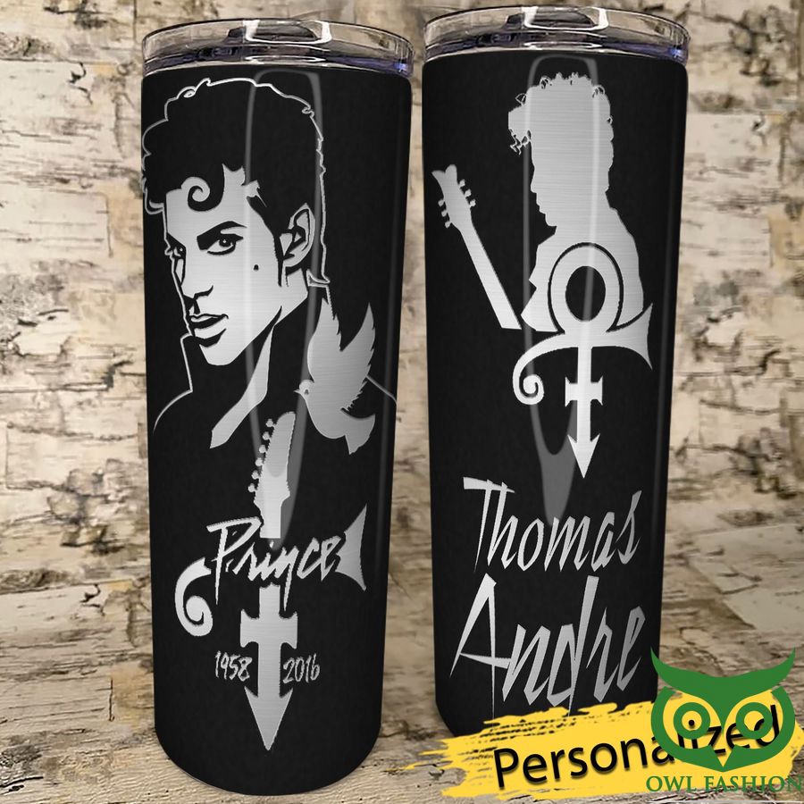 138 Personalized The Artist Prince Purple Gray Skinny Tumbler
