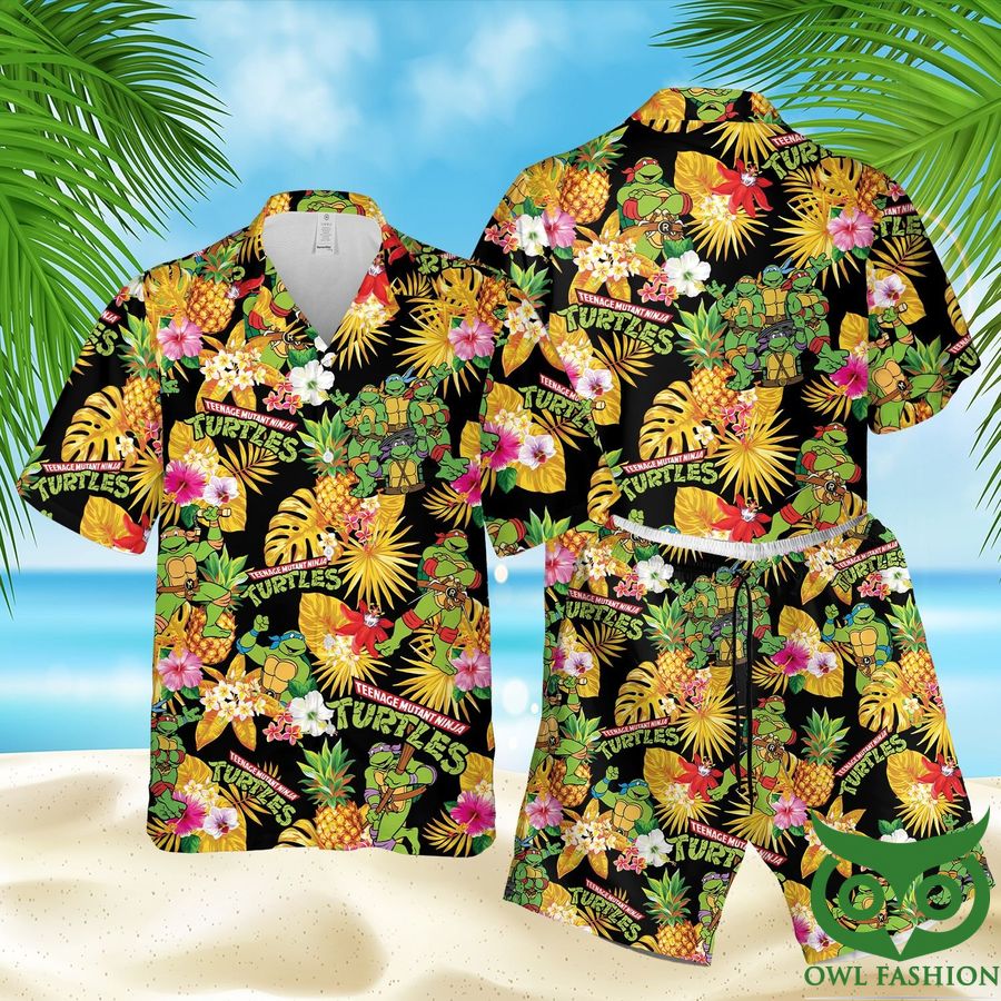 37 Teenage Mutant Ninja Turtles Tropical Hawaiian Shirt Shorts