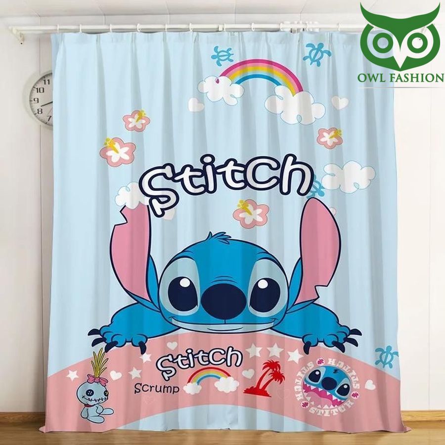 52 Lovely Stitch 3d Printed waterproof house and room decoration shower window curtains