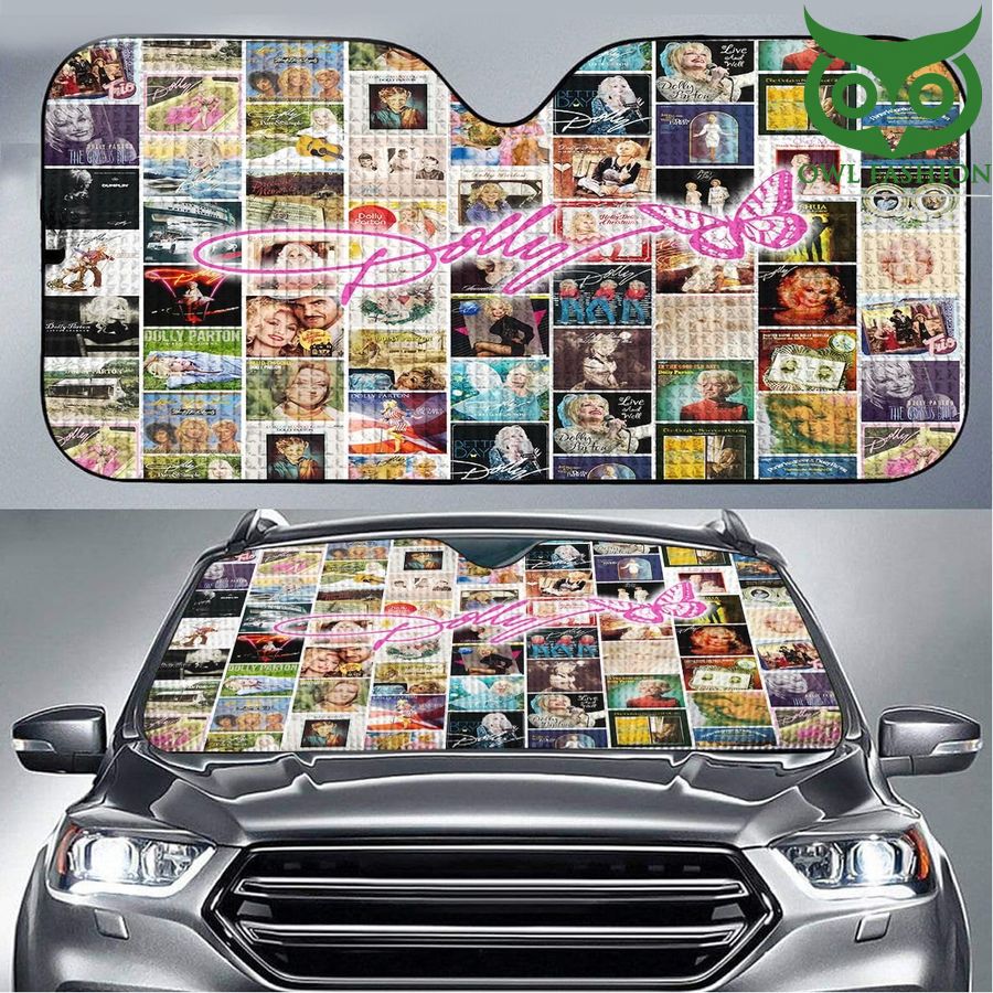 85 The Queen of Country Dolly Car Sunshade