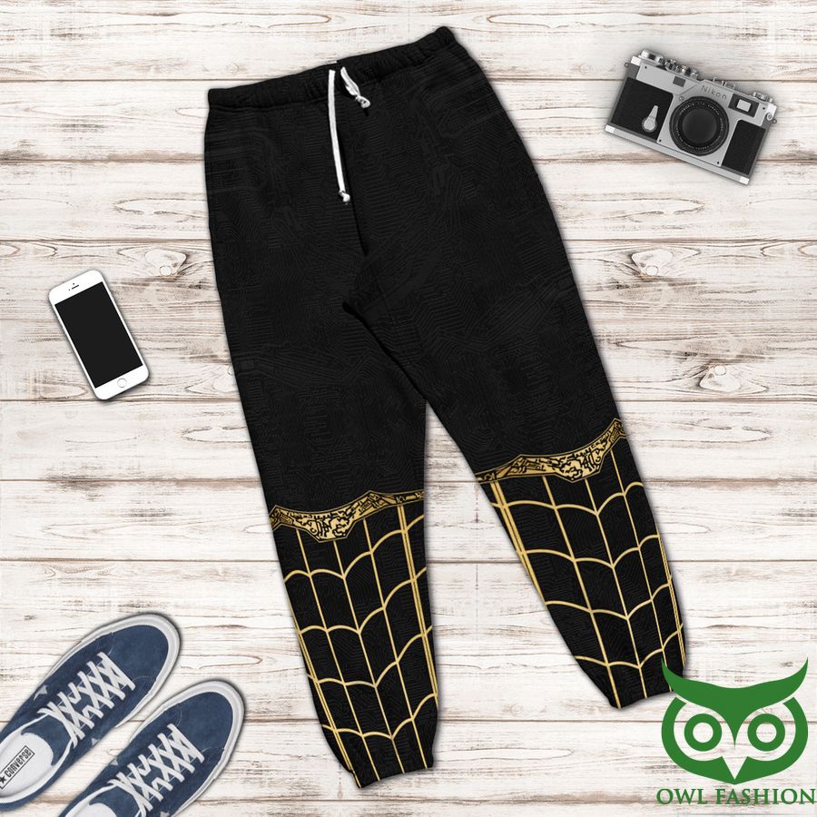 418 3D Marvel Spider No Way Home Black And Golden Suit Custom 3D Sweatpants
