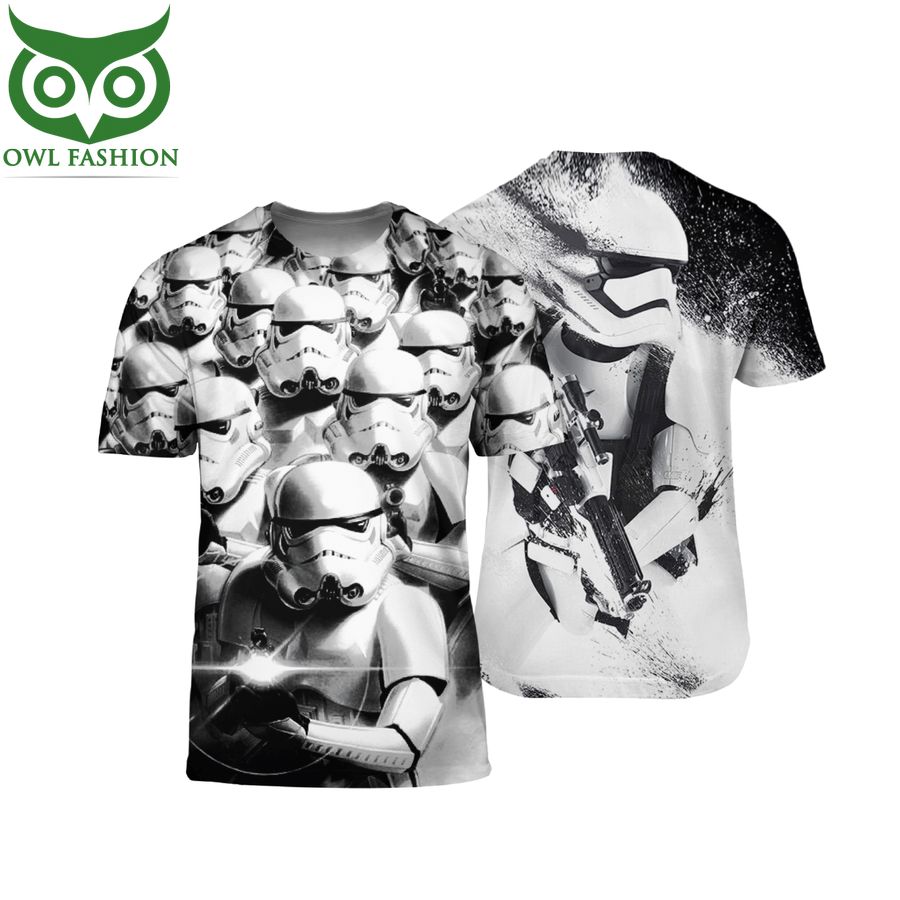 109 Stormtroopers Star Wars black and white 3D T Shirt