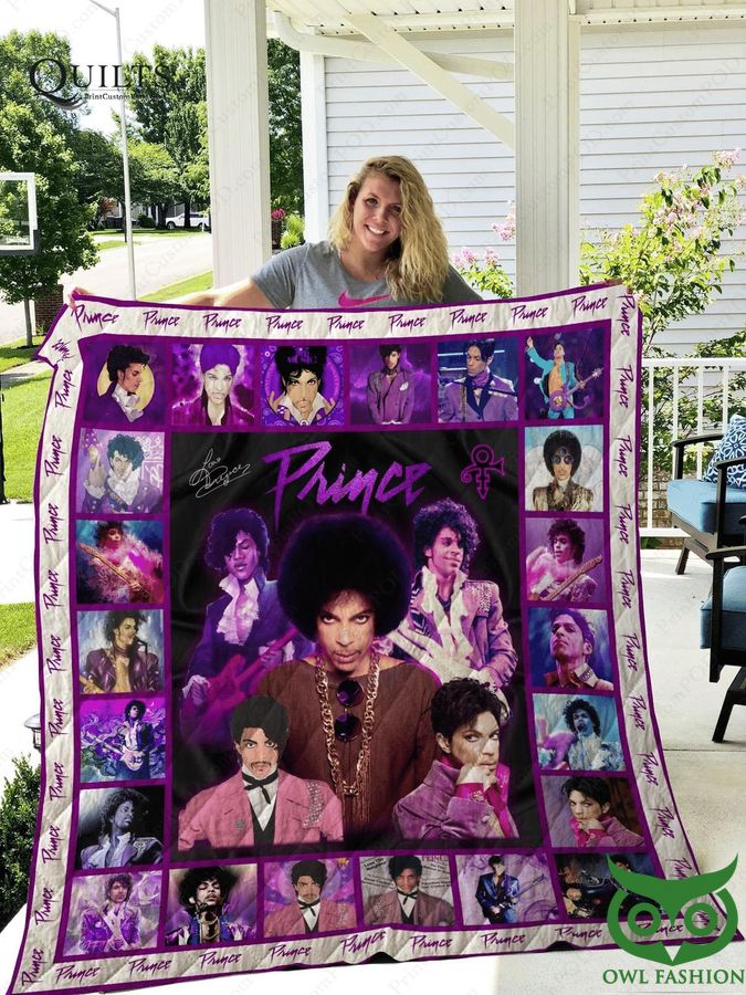 54 The Artist Prince Purple Stage Make Up Looks Quilt Blanket