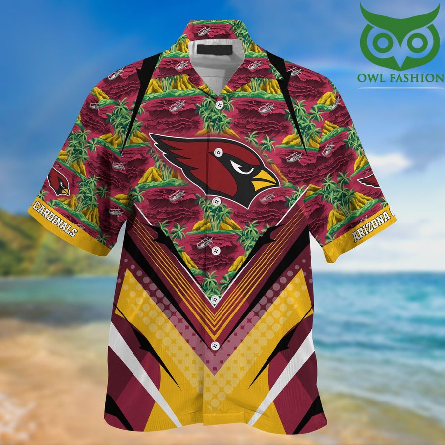 Arizona Cardinals Tropical Skull NFL Design 1 Beach Hawaiian Shirt