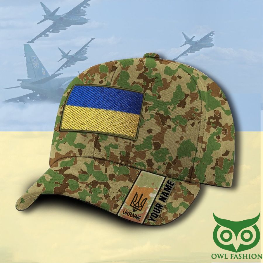 32 Personalized Name Ukraine Camo Classic Cap Stand With Ukraine Merch Mens