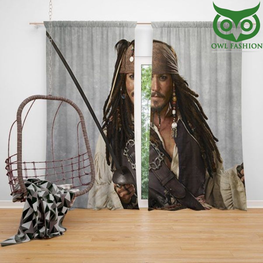17 Pirates Of The Caribbean Movie Jack Sparrow Johnny Depp Shower Curtain Waterproof Bathroom Sets Window Curtains Home Decor