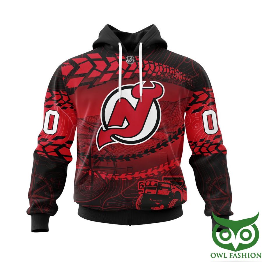 Custom Name Number New Jersey Devils NHL Off Road Style 3D Shirt
