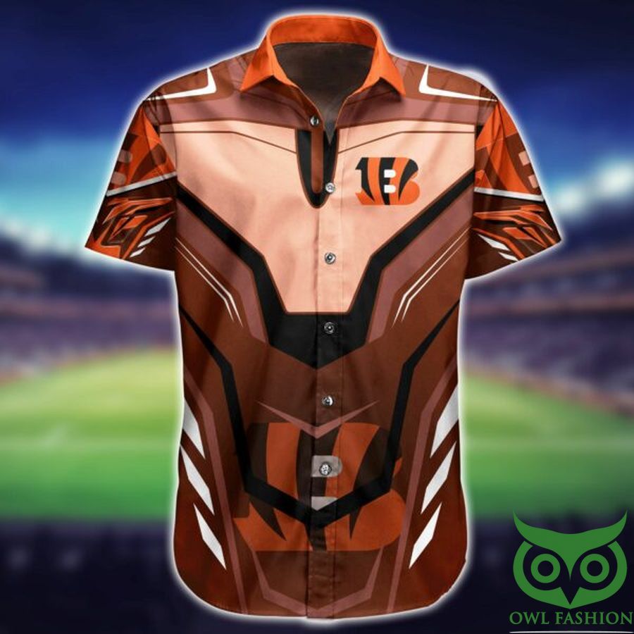 5 NFL Cincinnati Bengals Sport Dark Orange Hawaiian Shirt