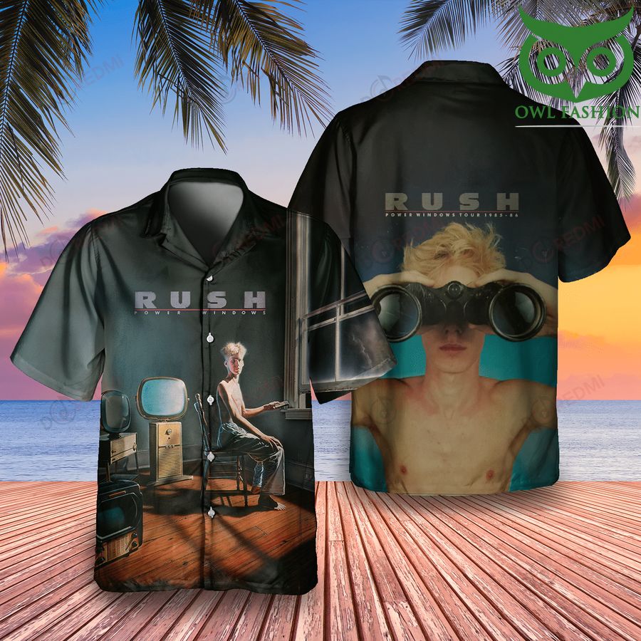 193 Rush Rock Band Power Windows Hawaiian Shirt