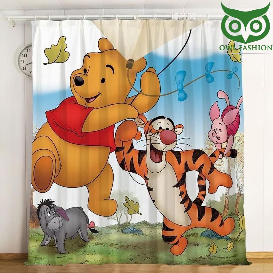5 Winnie The Pooh Animals 3d Printed waterproof house and room decoration shower window curtains