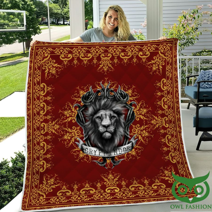 10 3D Harry Potter Gryffindor Lion Red Quilt Blanket