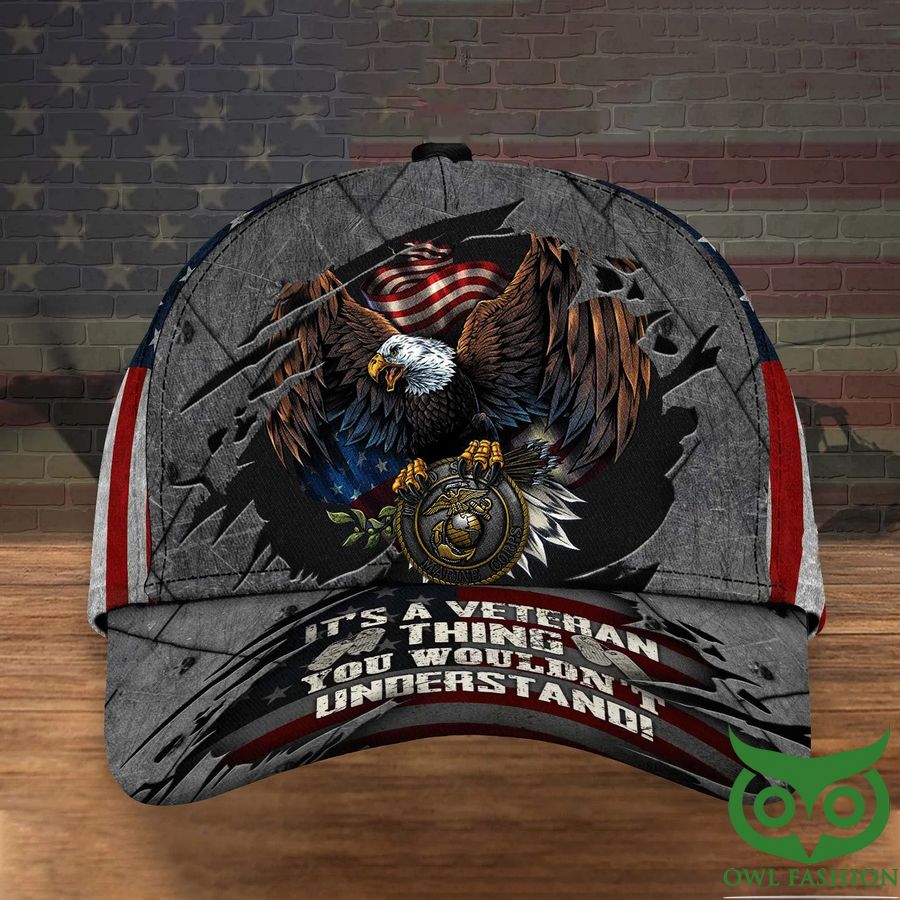 54 Eagle Marine Corp Classic Cap Its A Veteran Thing You Wouldnt Understand USA Flag USMC Gifts For Vet