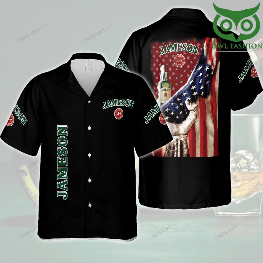 101 Jameson Irish Whiskey holding American flag Hawaii 3D Shirt