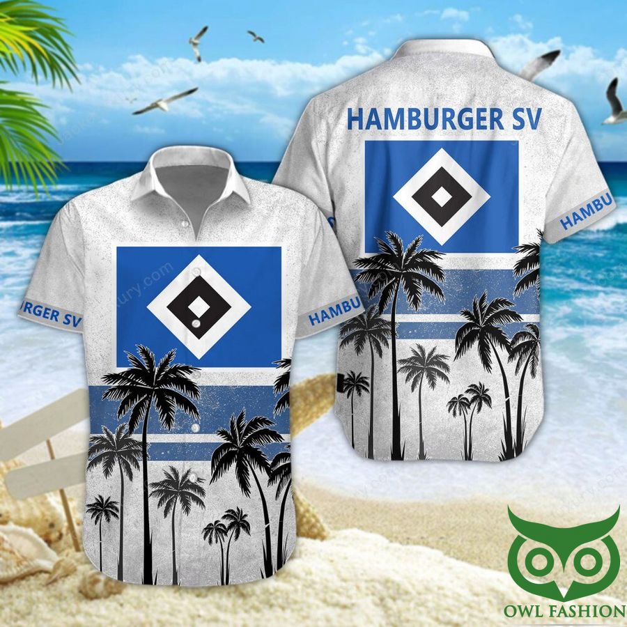 Hamburger SV White Black Coconut Hawaiian Shirt