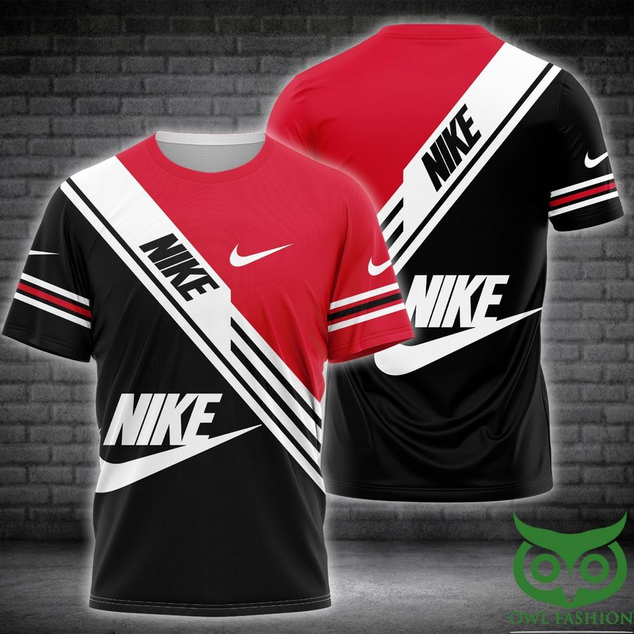 Luxury Nike Red and Black 3D T-shirt
