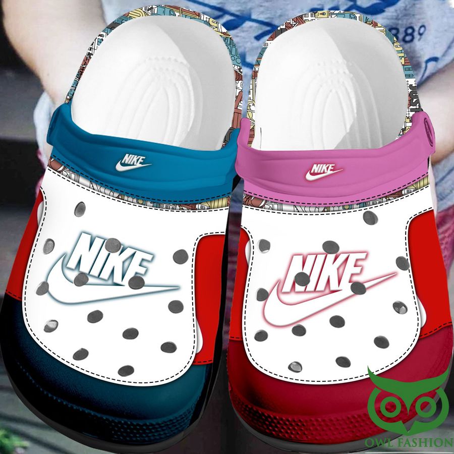Nike US White with Colorful Pattern Crocs