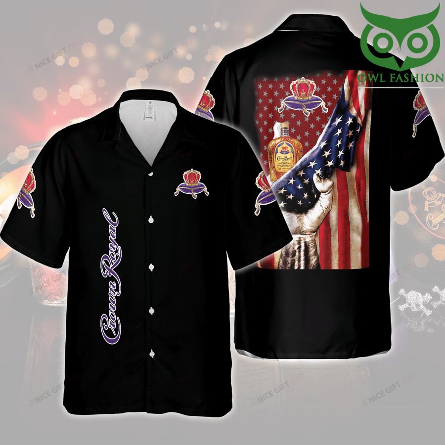 Crown Royal holding American flag Hawaii 3D Shirt