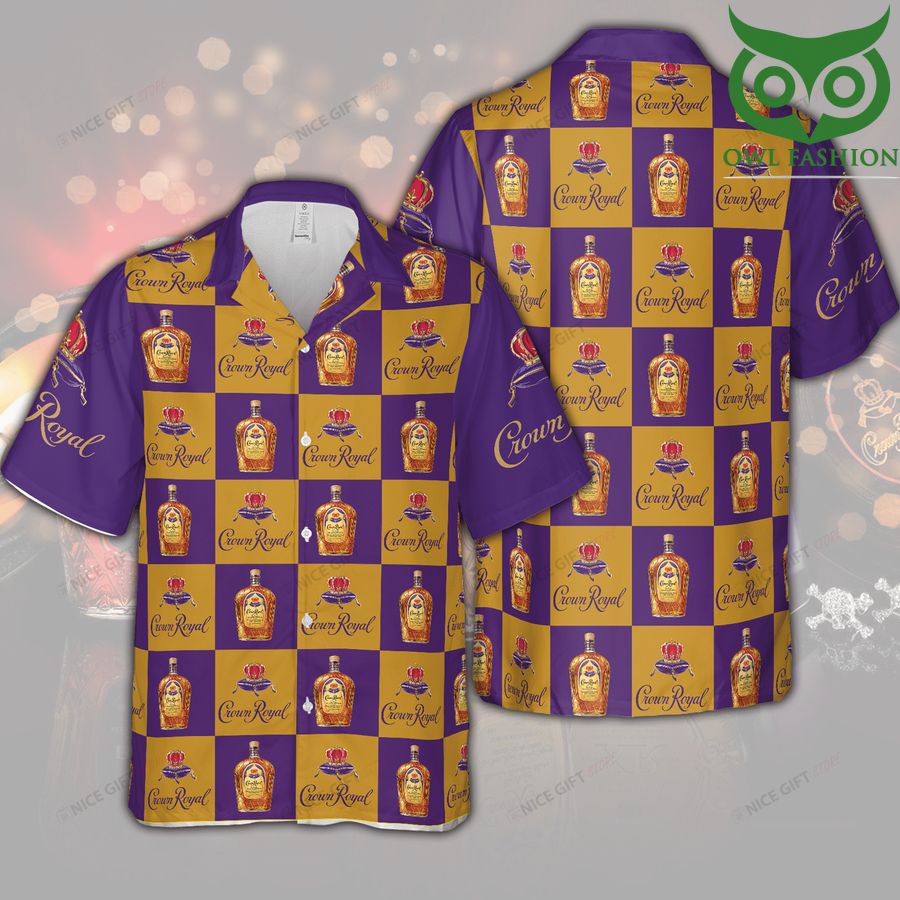 Crown Royal whiskey bottle American vibe Hawaii 3D Shirt