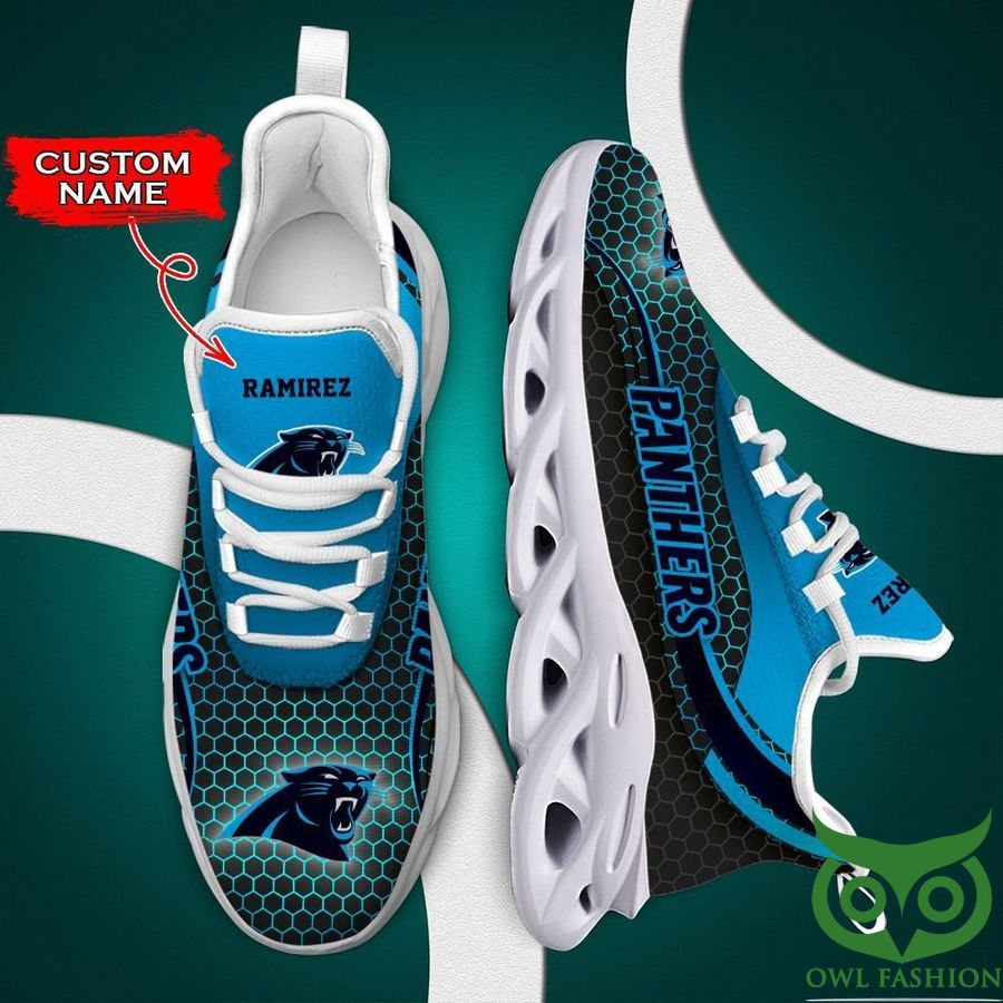 Custom Name Carolina Panthers Luxury NFL Max Soul Shoes 