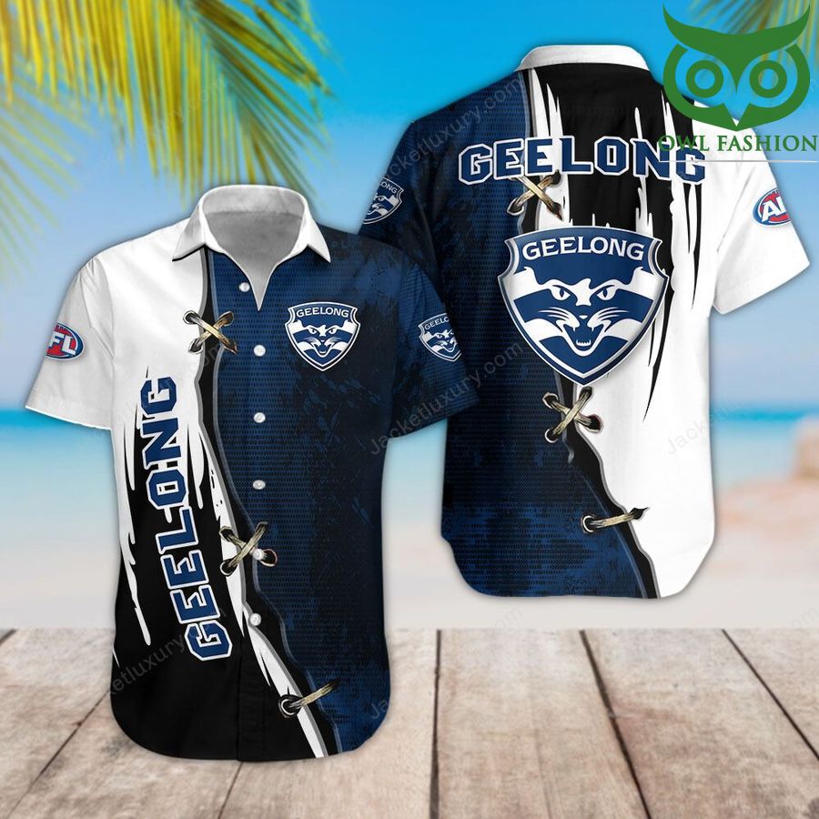 Geelong Football Club colored cool style Hawaiian shirt for summer