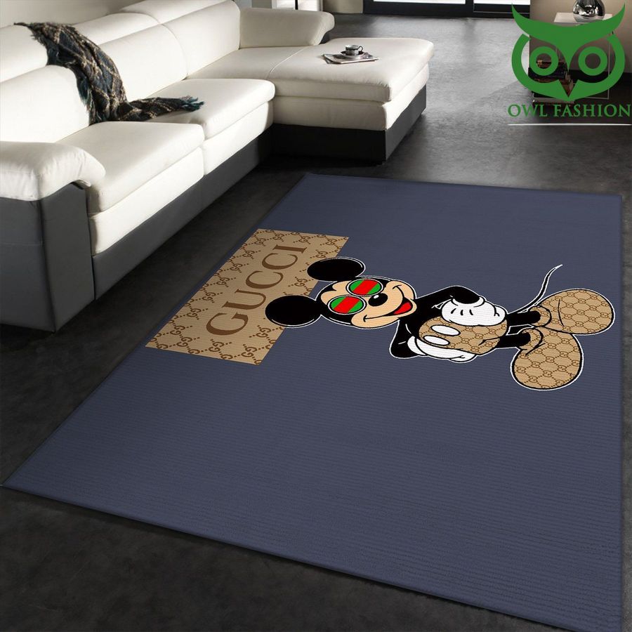 Gucci Fashion Brand Logo And Mickey Area Rugs Living Room Carpet Christmas Gift Floor Decor The US Decor