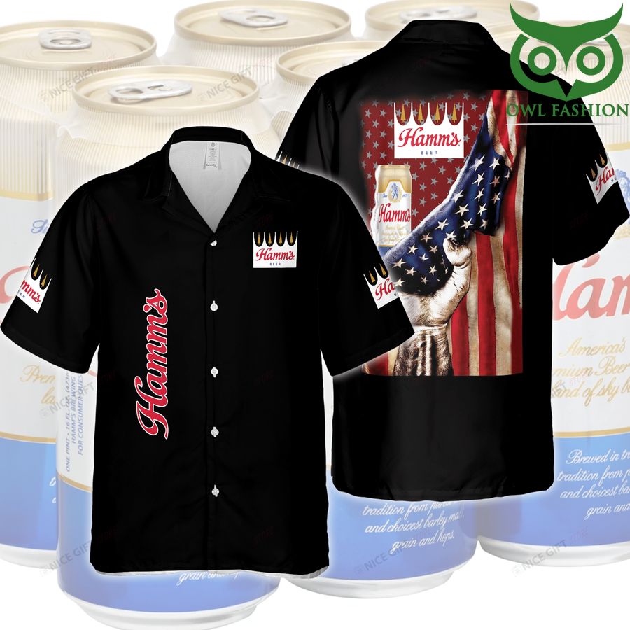 Hamm's Beer holding American flag Hawaii 3D Shirt