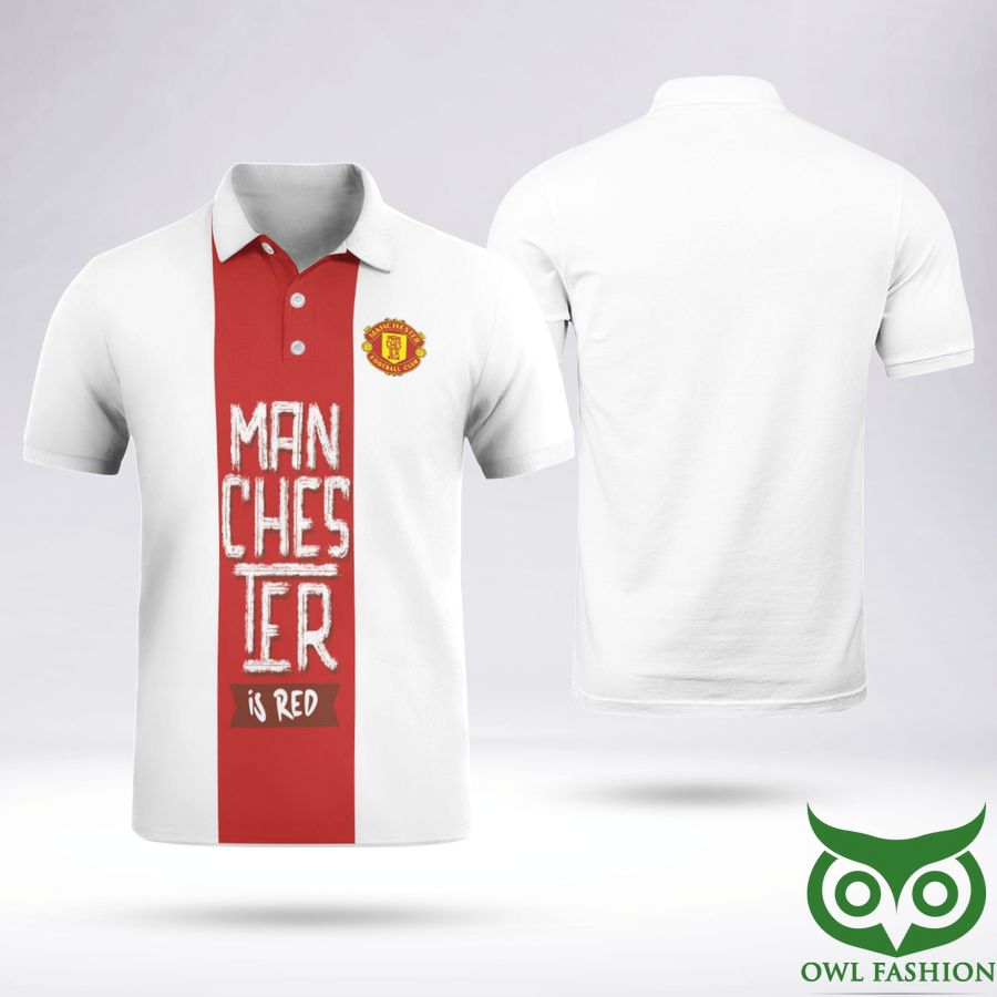 119 Manchester Is Red Forever with Logo Polo Shirt