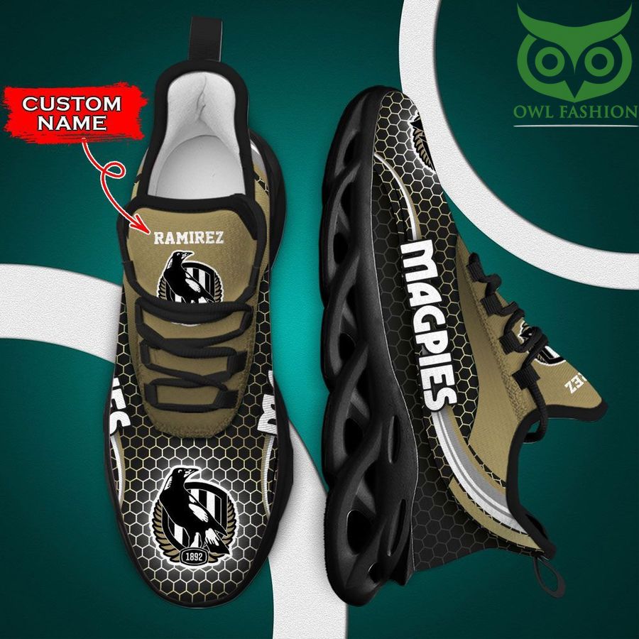 Collingwood Magpies Luxury AFL Custom name Max Soul Shoes 