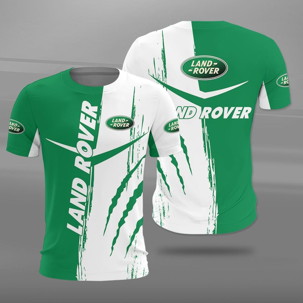 Land Rover Logo White and Green 3D Shirt