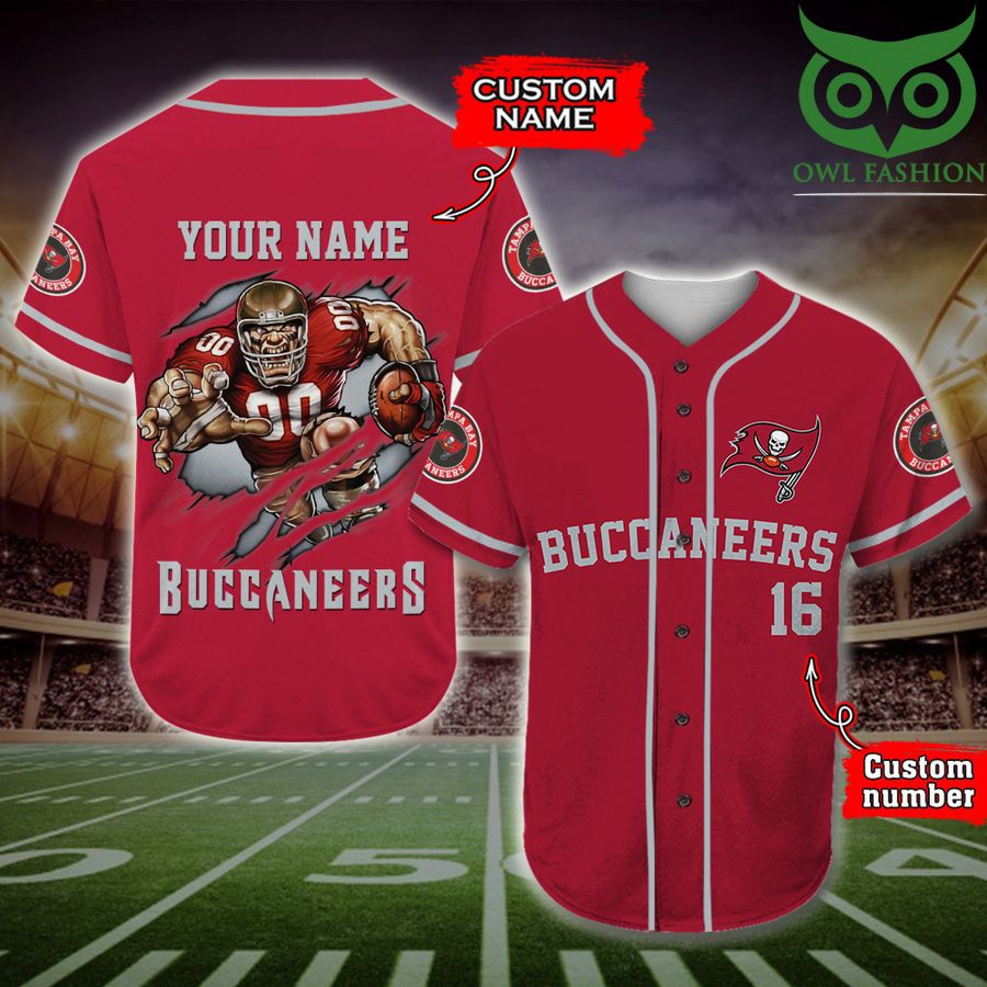 Tampa Bay Buccaneers Baseball Jersey NFL Custom Name Number 