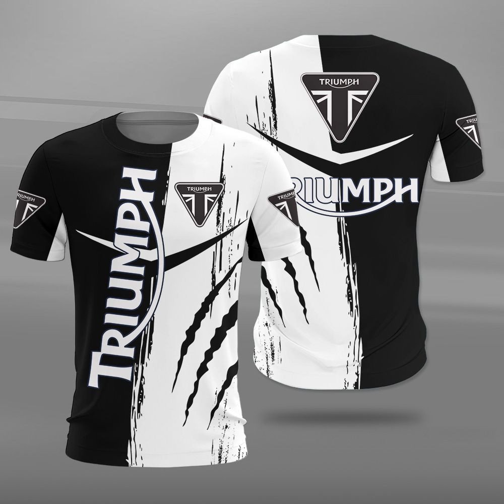 Triumph Logo Black and White 3D Shirt
