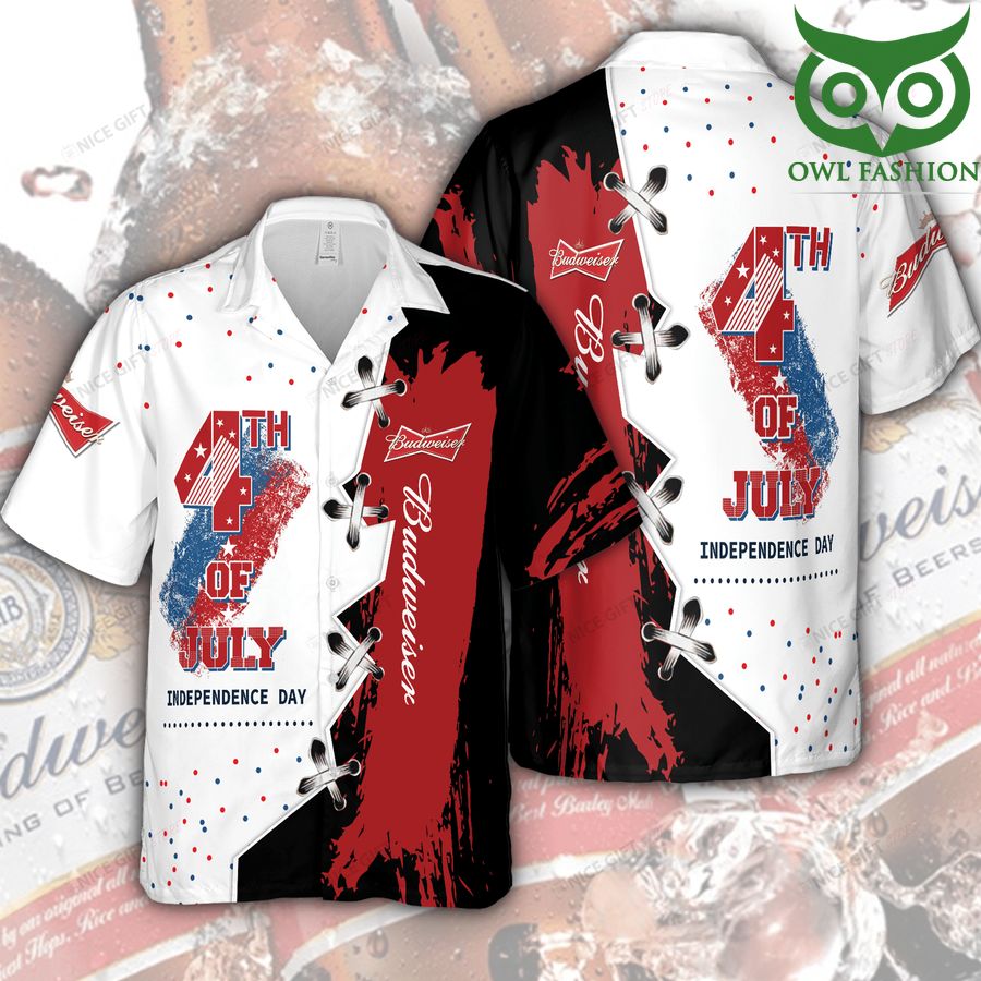 4th July Budweiser American vibe Hawaii 3D Shirt